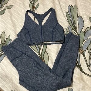 Women's Blue Sports Bra and Leggings Set LNDR